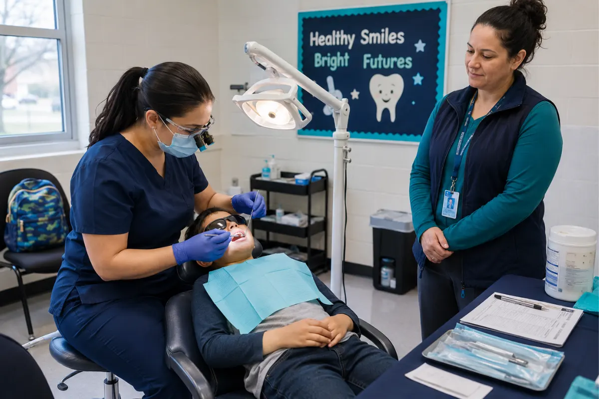 How often does Illinois Medicaid pay for dentures