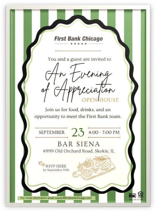 Thank You to First Bank Chicago