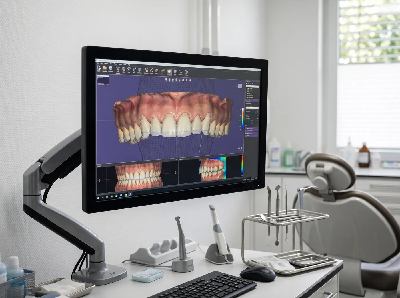 Smile design plan review at Omni Dental in Arlington Heights, IL