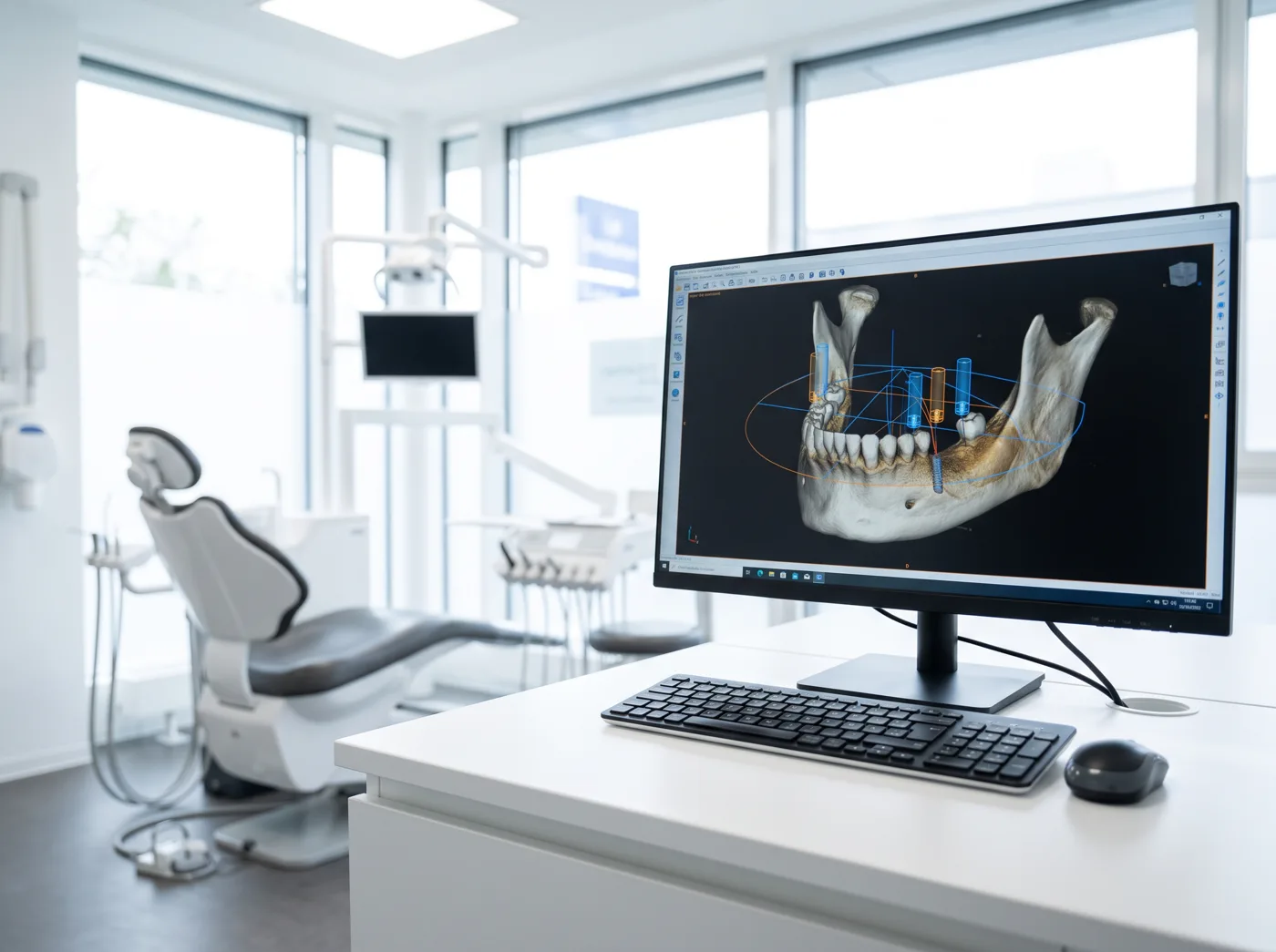 3D CBCT scan used to plan All-on-4 implants at Omni Dental in Arlington Heights, IL