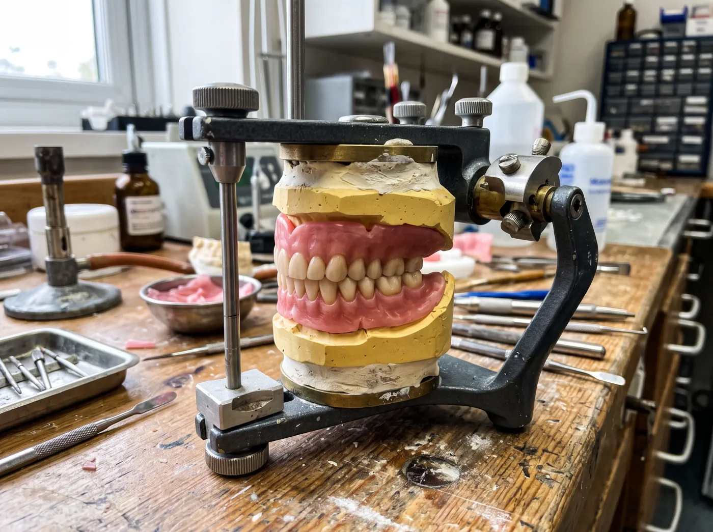 Denture model consultation at Omni Dental in Arlington Heights, IL