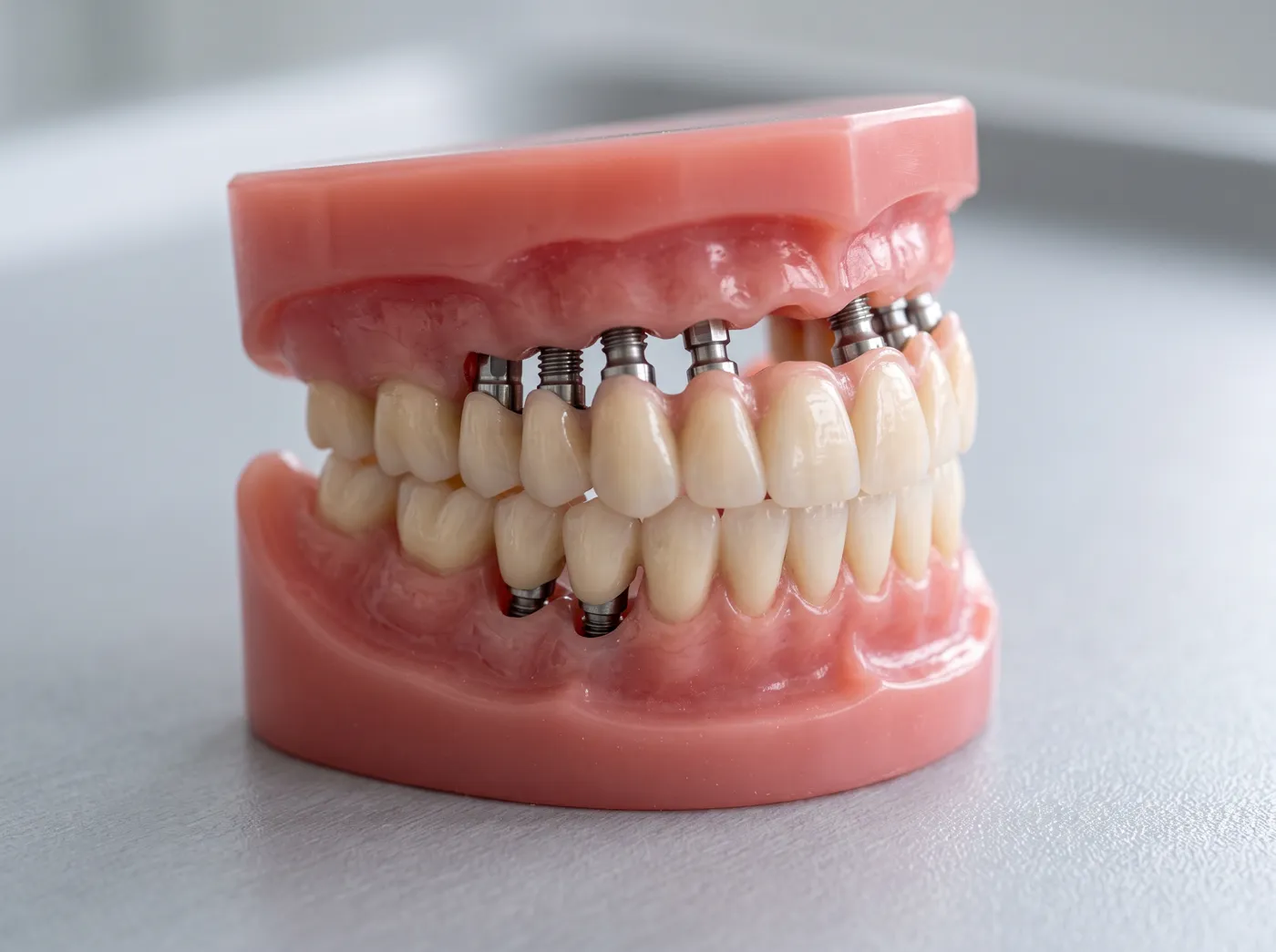Full mouth implant model at Omni Dental in Arlington Heights, IL