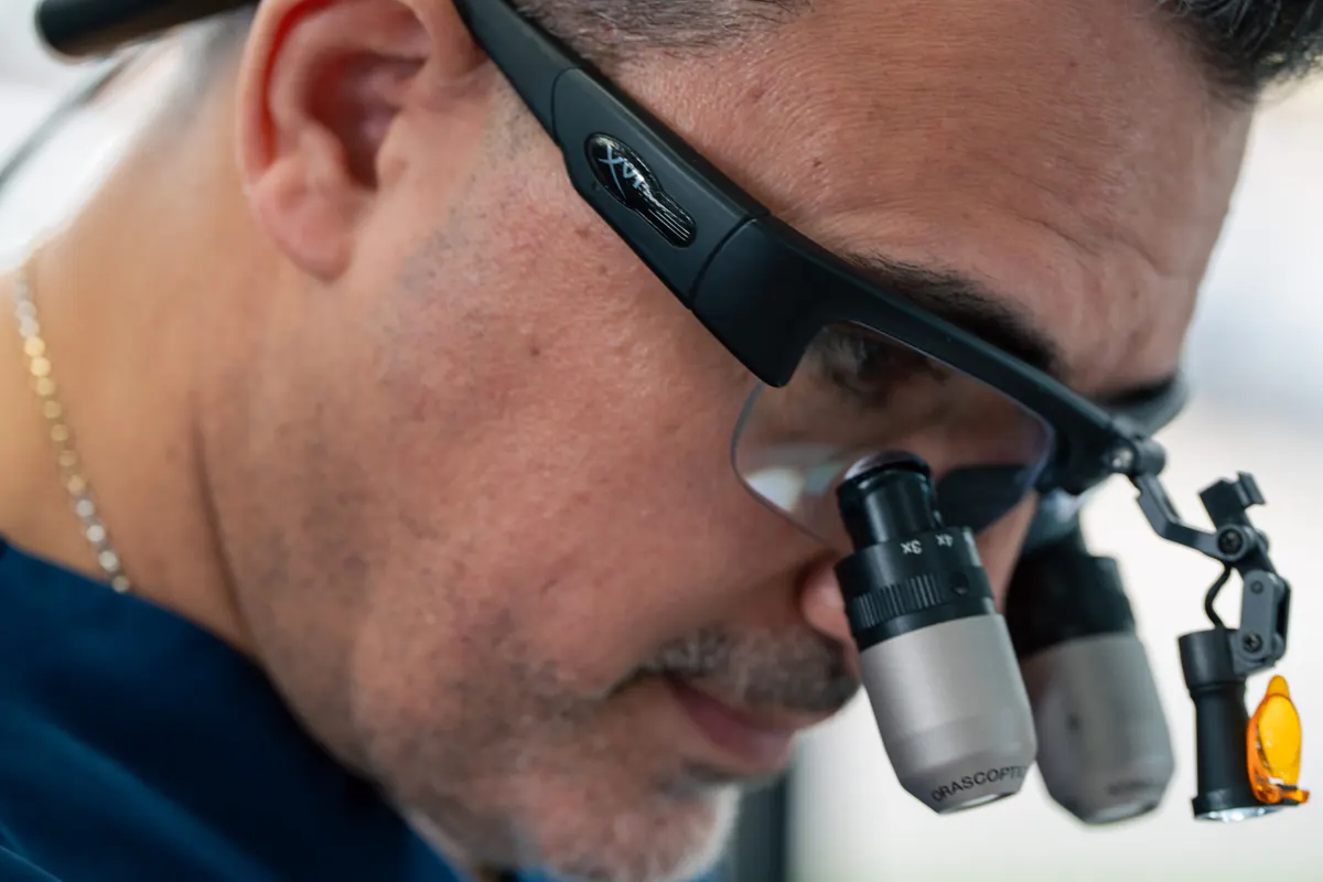 Dr. Poles dental loupes at Omni Dental in Arlington Heights, IL
