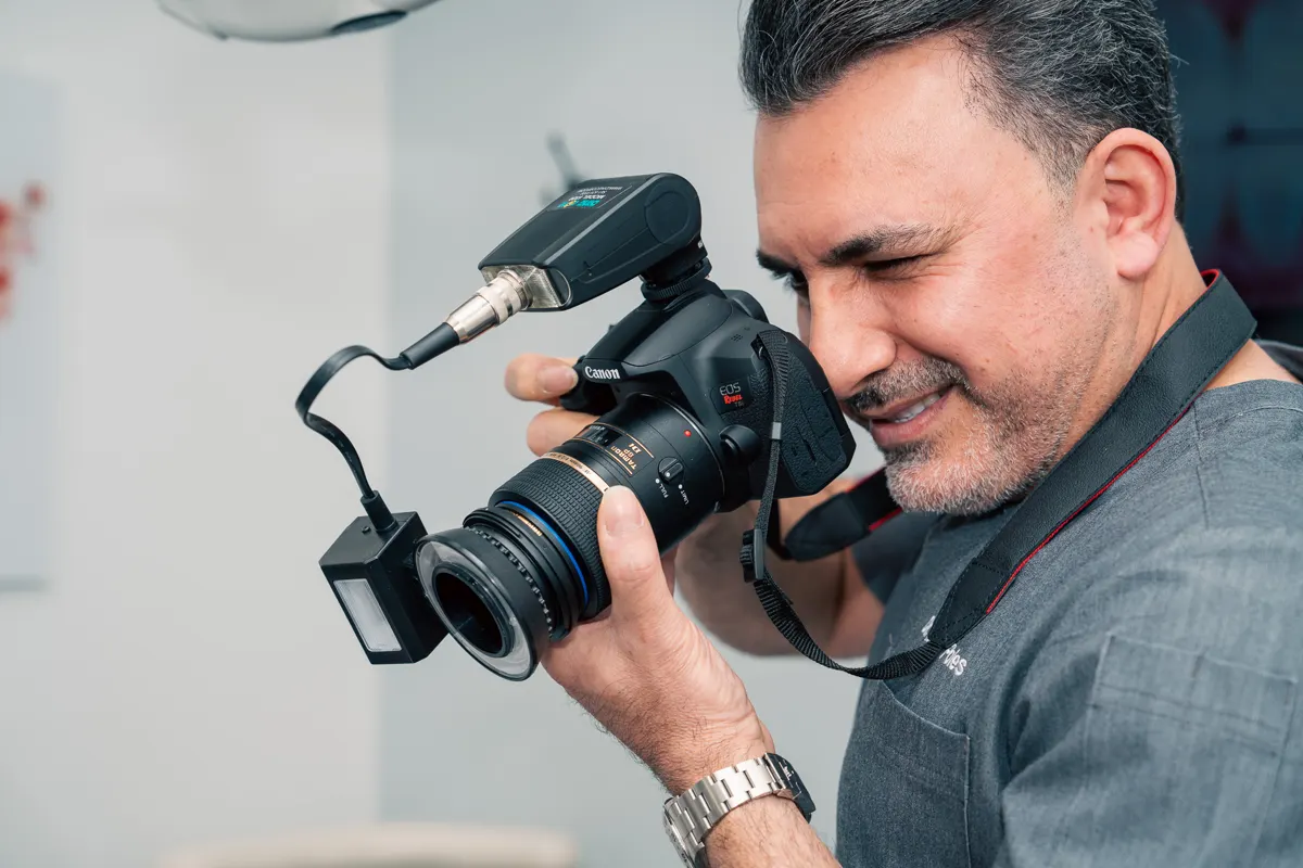 Dr. Poles magnification loupes at Omni Dental in Arlington Heights, IL