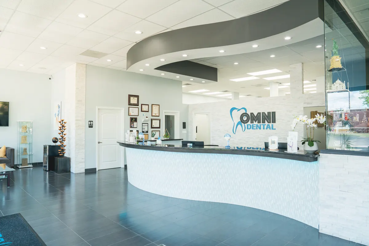 Omni Dental reception in Arlington Heights, IL